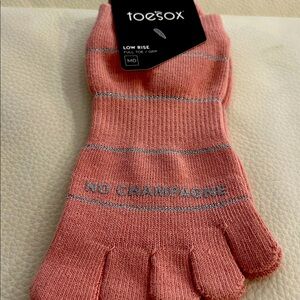 ToeSox Blush Grip Toe Socks No Pain No Champagne